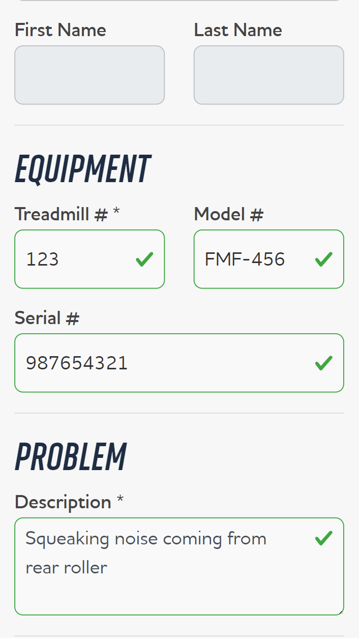 Complex input forms with validation and photo upload